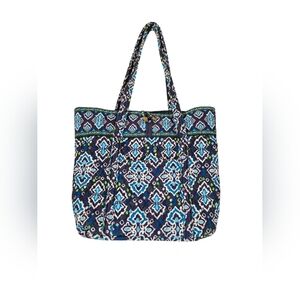 Vera Bradley Day Tote Ink Blue Strap